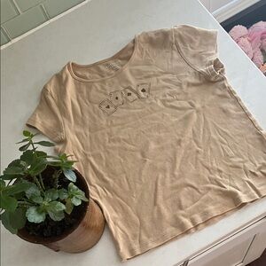 American Eagle Outfitters Gray Tee with Playing Cards Design